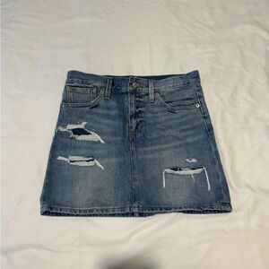 Madewell - Women’s - Blue Distressed Mini Jean Skirt - 26